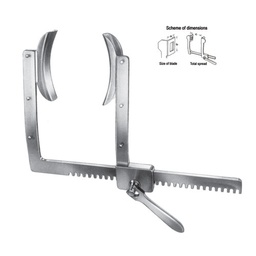 [RS-314-19] Chevalier Rib Spreaders, S/S, (A=27mm, B=100mm, C=190mm)