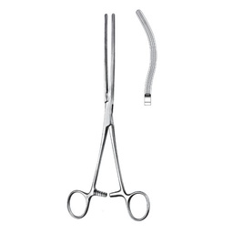 [RAA-192-22] Kocher-Atrauma Intestinal And Stomach Clamps, Curved, 22cm