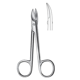 [RE-317-12] Beebee Ligature Scissors, Saw Edge, Cvd, 12cm