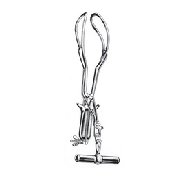 [RAF-152-38] Kedar Nath Das Obstetrical Forceps, 38cm