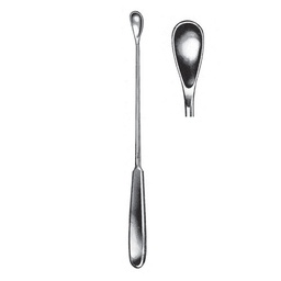 [RAE-514-05] Gourdet Uterine Scoops, 28cm, Blunt, 14 mm