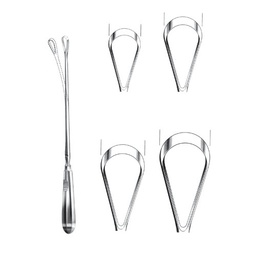 [RAE-536-25] Bumm Uterine Curettes, Sharp, 34cm, 25 mm, (Malleable)