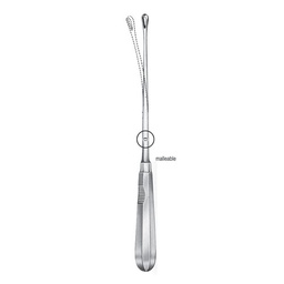 [RAE-530-05] Recamier Uterine Curettes, Blunt, 05 mm, (Malleable)