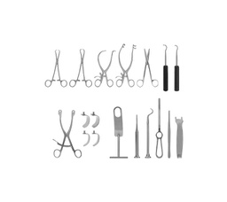 [RAS-134-34] Basic Rib Instruments Set Contains 22 PCS