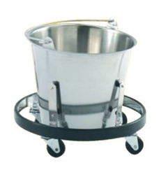 [RAM-190-02] Kick Bucket (Manufactured in 18/10 stainless steel, Mounted on 5 casters Ø 50 mm)