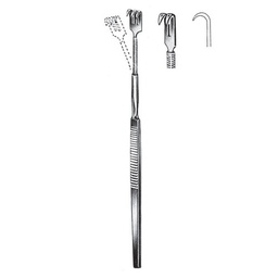 [RI-146-03] Flexible Retractor, Sharp, 3 Prongs, 16cm